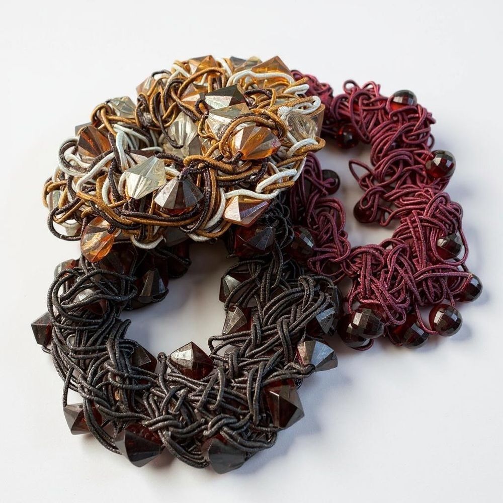 3 Gorgeous Stretch Beaded Hair Scrunchies